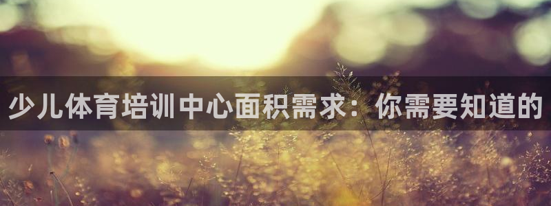 极悦平台登录不进去怎么回事：少儿体育培训中心面积需求