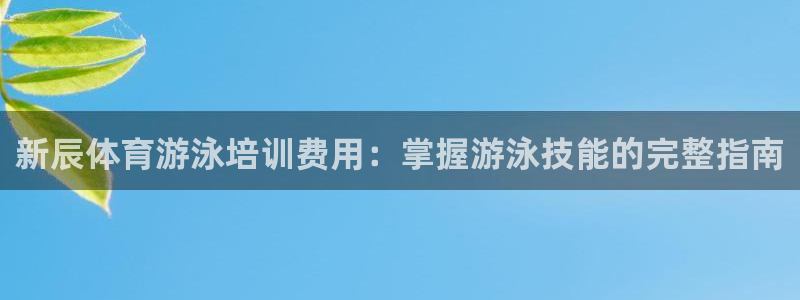极悦平台使用教程：新辰体育游泳培训费用：掌握游泳技能