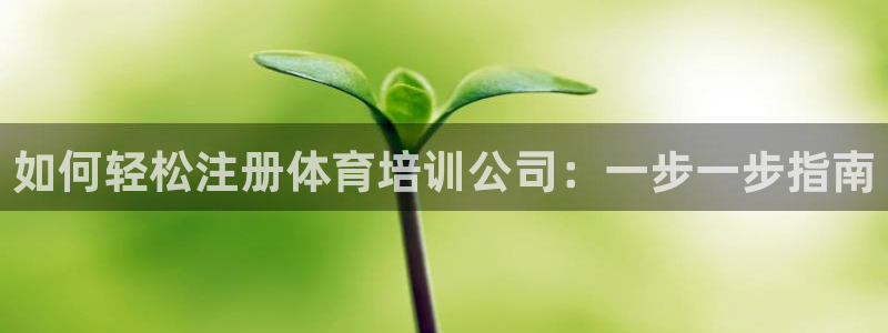 极悦平台登录方式是什么：如何轻松注册体育培训公司：一