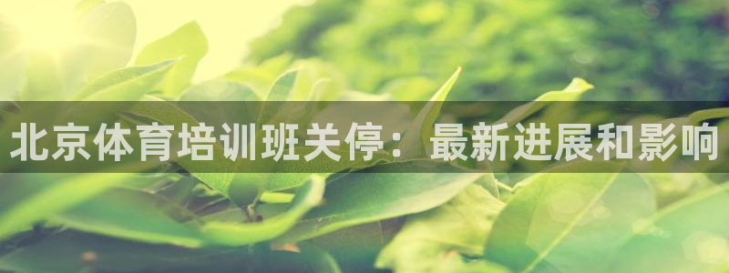极悦平台官网登录网址是什么：北京体育培训班关停：最新