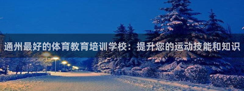 极悦娱乐代理多少钱一年：通州最好的体育教育培训学校：提升您的
