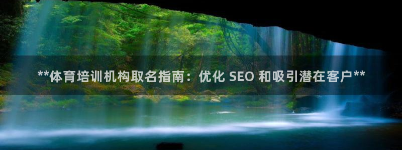 极悦平台注册用户名生成器是什么：**体育培训机构取名